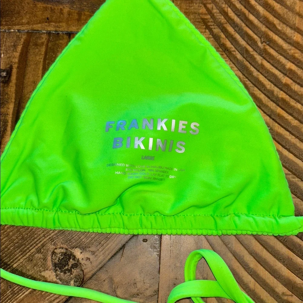 Frankies Bikinis Green Bikini Size L/XL